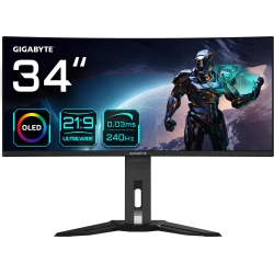 GIGABYTE Monitor de juegos curvo OLED WQHD MO34WQC2 de 34``  | 20VM0-MO34WQ2BT-1EKR | Hay 2 unidades en almacén