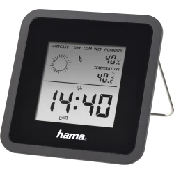 Hama | Termómetro e Higrómetro Digital, con Reloj y Previsión Meteorológica (Control de Temperatura Digital con termómetro e higrómetro Medidor Hama | Termómetro e Higrómetro Digital, con Reloj y Previs | 186370 | 4047443415042 | Hay 1 unidades en almacén