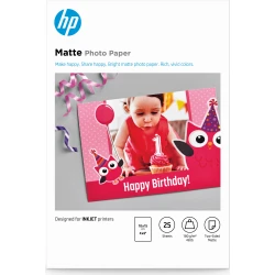 HP 7HF70A papel fotográfico Blanco Mate HP 7HF70A papel fotográfico Blanco Mate | 0193905314706 | Hay 9 unidades en almacén