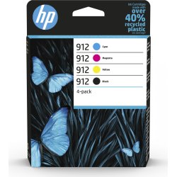HP 912 CMYK Cartucho 4 pieza(s) Original Rendimiento estándar Negro, Cian, Mage | 6ZC74AE | 0195122352295 [1 de 2]