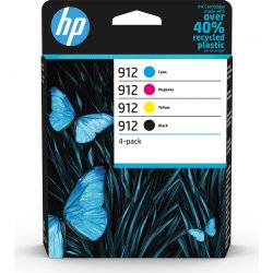 Hp 912 CMYK cartucho de tinta 4 piezas original rendimiento estandar multipack | 6ZC74AE#301 | 0195122352301 [1 de 2]