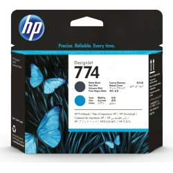HP Cabezal de impresión negro mate/cian DesignJet 774 | P2W01A | 0192018596955 | Hay 2 unidades en almacén