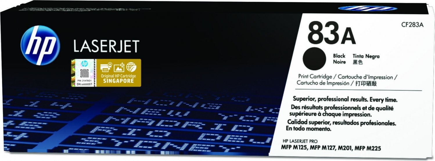 HP Cartucho de tóner original LaserJet 83A negro | CF283A. | 0886112397692 [1 de 2]