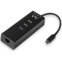 Hub ewent 3 puertos usb 3.1 Ttpo -c 5000 Mbit/s con 1 puerto de red gigabit negro EW1141 Hub ewent 3 puertos usb 3.1 Ttpo -c 5000 Mbit/s con 1 puerto | EW1141 | 8054392619021 | Hay 4 unidades en almacén