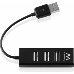 HUB EWENT USB 2.0 4 PUERTOS NEGRO EW1123 | 8032958186804 | Hay 10 unidades en almacén