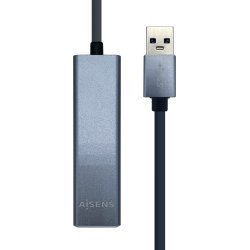 HUB USB AISENS + ADAPTADOR LAN CONECTORES 1X USB-A MACHO 3X USB-A HEMBRA LONGITUD CABLE 15CM GRIS A106-0401 HUB USB AISENS + ADAPTADOR LAN CONECTORES 1X USB-A MACHO 3X | A106-0401 | 8436574704105 | Hay 1 unidades en almacén