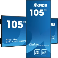 iiyama LH10551UWS-B1AG pantalla de señalización Pantalla plana para señalización digital 2,66 m (104.7``) LED 500 cd / m² UltraWide 5K HD Negro 24 iiyama LH10551UWS-B1AG pantalla de señalización Pantalla p | 4948570121977 | Hay 1 unidades en almacén