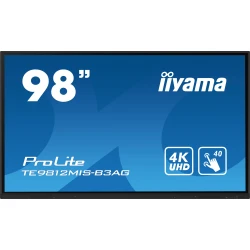 iiyama TE9812MIS-B3AG pantalla de señalización Diseño de quiosco 2,49 m (98``) LCD Wifi 400 cd / m² 4K Ultra HD Negro Pantalla táctil Procesador i iiyama TE9812MIS-B3AG pantalla de señalización Diseño de | 4948570123728 | Hay 1 unidades en almacén