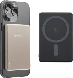 Intenso MW5000 Batería Externa Magnética 5000 mAh – Compatible con MagSafe, Carga Inalámbrica 15W, USB-C PD 20W, Delgada y Compacta – Probada e Intenso MW5000 Batería Externa Magnética 5000 mAh – Comp | 7344021 | 4034303036127 | Hay 3 unidades en almacén