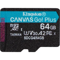 Kingston Technology 64GB microSDXC Canvas Go Plus Gen4 200R  | SDCG4/64GBSP | 740617347920 | Hay 2 unidades en almacén
