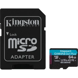 Kingston Technology Tarjeta microSDXC Canvas Go Plus Gen4 de | SDCG4/64GB | 0740617347890 | Hay 7 unidades en almacén