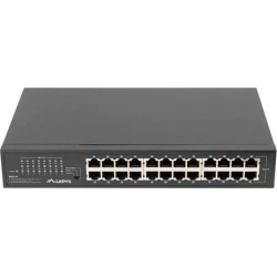 Lanberg RSGE-24 switch No administrado Gigabit Ethernet (10/100/1000) 1U Negro | 5901969429022 [1 de 5]