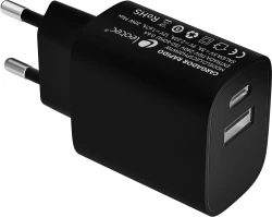 Leotec Cargador 20W 1xUSB-C PD + 1x USB-A Negro | LECSPH20W2K | 8436588881977 | Hay 4 unidades en almacén