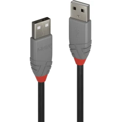 Lindy 36694 cable USB 3 m USB 2.0 USB A Negro, Gris | LINDY36694 | 4002888366946 | Hay 14 unidades en almacén