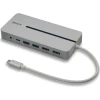Lindy 43360 base para portátil y replicador de puertos Alámbrico USB 3.2 Gen 1 (3.1 Gen 1) Type-C Plata, Blanco | (1)