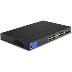 Linksys Switch PoE+ de red Gigabit de 24 puertos a 410 W con 4 ranuras SFP+ 10G | LGS328MPC-EU | 4260184670666 [1 de 4]