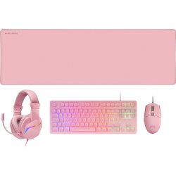 Mars Gaming MCP-RGB3, Pack Gaming Teclado Fixed RGB + Ratón Gaming RGB Flow 3200 DPI + Auriculares Over-Ear RGB + Alfombrilla XXL, Rosa, Idioma Espa Mars Gaming MCP-RGB3, Pack Gaming Teclado Fixed RGB + Ratón | 8435693103387 | 8435693103387 | Hay 7 unidades en almacén