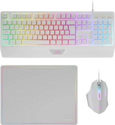 Mars Gaming MCP124, Combo Gaming 3en1, Teclado Ergonómico H-Mech LED RGB, Ratón RGB 3200DPI Switches HUANO, Alfombrilla Nanotextil 360x260mm, Compat Mars Gaming MCP124, Combo Gaming 3en1, Teclado Ergonómico H | MCP124WFR | 8435693105855 | Hay 2 unidades en almacén