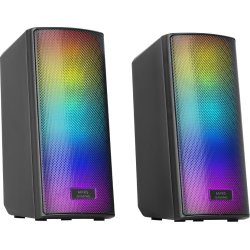 Mars Gaming MSRGB2, Altavoces Bluetooth 5.3 15W, Procesador de Sonido DSP, Iluminación RGB Dinámica, Frontal Total Mesh, Altavoces Compactos con Caj Mars Gaming MSRGB2, Altavoces Bluetooth 5.3 15W, Procesador | 8435693108207 | Hay 12 unidades en almacén