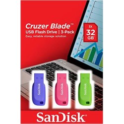 MEMORIA USB SANDISK FLASH DRIVE CRUZER BLADE 3X32GB VERDE AZUL ROSA SDCZ50C-032G-B46T MEMORIA USB SANDISK FLASH DRIVE CRUZER BLADE 3X32GB VERDE AZ | SDCZ50C-032G-B46T | 0619659169428 | Hay 19 unidades en almacén