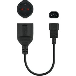 NANOCABLE 10.22.0901 ADAPTADOR ALIMENTACION CONECTORES C14 MACHO A CEE7 HEMBRA 25CM NEGRO NANOCABLE 10.22.0901 ADAPTADOR ALIMENTACION CONECTORES C14 M | 8433281009615 | Hay 59 unidades en almacén
