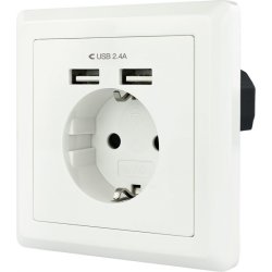 NANOCABLE 10.35.0010 ENCHUFE INTELIGENTE SCHUKO 2 USB | 8433281009707 | Hay 11 unidades en almacén