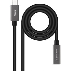 Nanocable Cable Prolongador USB-C 3.2 Gen2x2 20Gbps 3A, 4K/60Hz, USB-C/M-USB-C/H, Negro, 1.5 m Nanocable Cable Prolongador USB-C 3.2 Gen2x2 20Gbps 3A, 4K/6 | 10.01.4401-L150 | 8433281014107 | Hay 1 unidades en almacén