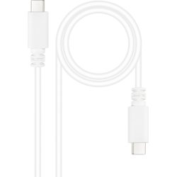 Nanocable Cable USB 2.0 3A, tipo USB-C/M-USB-C/M, Blanco, 1. | 10.01.2301-L150-W | 8433281014466 | Hay 9 unidades en almacén