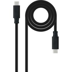 Nanocable Cable USB 3.1 Gen2 10Gbps 5A, 4K/60Hz, USB-C/M-USB-C/M, Negro, 0.5 m Nanocable Cable USB 3.1 Gen2 10Gbps 5A, 4K/60Hz, USB-C/M-USB | 10.01.4100 | 8433281012462 | Hay 3 unidades en almacén