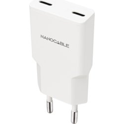Nanocable Cargador 2xUSB-C/PD 20W, Blanco Nanocable Cargador 2xUSB-C/PD 20W, Blanco | 10.10.2023 | 8433281016545 | Hay 5 unidades en almacén
