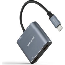 Nanocable Conversor USB-C a 2xHDMI/USB2.0/PD, 15 cm, Gris Nanocable Conversor USB-C a 2xHDMI/USB2.0/PD, 15 cm, Gris | 10.16.4305 | 8433281013292 | Hay 1 unidades en almacén