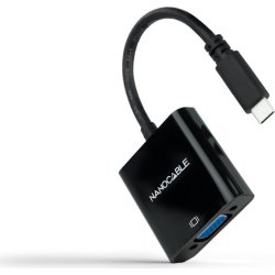Nanocable Conversor USB-C a VGA, USB-C/M-VGA/H, Negro, 10 cm Nanocable Conversor USB-C a VGA, USB-C/M-VGA/H, Negro, 10 cm | 10.16.4101-BK | 8433281012332 | Hay 3 unidades en almacén