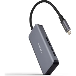 Nanocable Hub USB-C macho a 4 x USB-C hembra, Aluminio 10 cm | 10.16.4504 | 8433281014985 | Hay 6 unidades en almacén