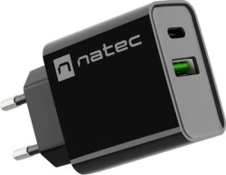 NATEC RIBERA Universal Negro Corriente alterna Carga rápida | NUC-2062 | 5901969443110 | Hay 5 unidades en almacén