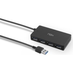 NOX Lite Hub One USB 3.2 Gen 1 (3.1 Gen 1) Type-A 10 Mbit/s Negro NOX Lite Hub One USB 3.2 Gen 1 (3.1 Gen 1) Type-A 10 Mbit/s | NXLITEHUBONE | 8436587972515 | Hay 6 unidades en almacén