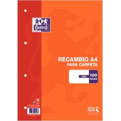 Oxford 100430209 - Recambios (100 hojas A4) Oxford 100430209 - Recambios (100 hojas A4) | 400173742 | 8412771088477 | Hay 5 unidades en almacén