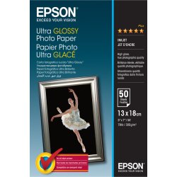 Papel Epson Ultra Glossy Photo Paper - 13x18cm - 50 Hojas C1 | C13S041944 | 0010343855557 | Hay 8 unidades en almacén