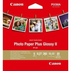 PAPEL FOTOGRAFICO CANON 13X13CM 20 HOJAS 265GR/M2 BRILLO II  | 2311B060 | 4549292071498 | Hay 2 unidades en almacén