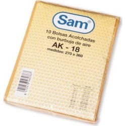 PAQUETE 10 BOLSAS SAM AK-18 ACOLCHADAS CON BURBUJA DE AIRE TIRA DE SILICONA 27X36CM 146076 PAQUETE 10 BOLSAS SAM AK-18 ACOLCHADAS CON BURBUJA DE AIRE T | 146076 | 8412478460767 | Hay 11 unidades en almacén