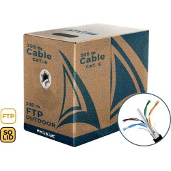 Phasak Bobina de cable de red FTP Cat.6A exterior CCA AWG23  | PHR681 | 0745604518475 | Hay 1 unidades en almacén