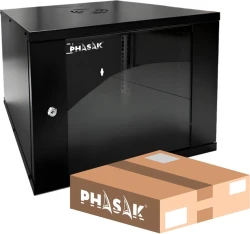 Phasak Mural Rack 19`` 12U 530x400 desmontado - Flat Pack -  | PHO 2012D | 0745604519700 | Hay 4 unidades en almacén