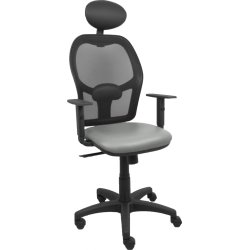 Piqueras y Crespo Silla Alocén malla negra asiento similpiel gris brazos regulables cabecero fijo Piqueras y Crespo Silla Alocén malla negra asiento similpie | 345SM840SP220B10CRNC | 8436586629090 | Hay 5 unidades en almacén