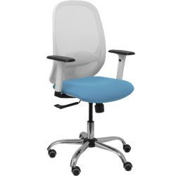 Piqueras y Crespo Silla Cilanco blanca malla blanca asiento bali azul cielo brazo regulable base cromada ruedas de parq ué Piqueras y Crespo Silla Cilanco blanca malla blanca asiento | 354SBM10B13B354CRRP | 8436586629120 | Hay 6 unidades en almacén