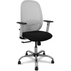 Piqueras y Crespo Silla Cilanco blanca malla blanca asiento bali negro brazo regulable base cromada ruedas de parque Piqueras y Crespo Silla Cilanco blanca malla blanca asiento | 354SBM10B840B354CRRP | 8436586626815 | Hay 6 unidades en almacén