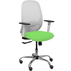 Piqueras y Crespo Silla Cilanco blanca malla blanca asiento bali pistacho brazo regulable base cromada ruedas de parqué Piqueras y Crespo Silla Cilanco blanca malla blanca asiento | 354SBM10B22B354CRRP | 8436586629144 | Hay 6 unidades en almacén