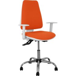 Piqueras y Crespo Silla Elche blanca asincro bali naranja oscuro brazos regulables ruedas de parqué Piqueras y Crespo Silla Elche blanca asincro bali naranja os | 1014ASB305B5CRRP | 8435501011095 | Hay 8 unidades en almacén