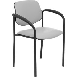 Piqueras y Crespo Silla fija Styl similpiel gris chasis negro con brazos Piqueras y Crespo Silla fija Styl similpiel gris chasis negr | 27NSPGRCB | 8435501001867 | Hay 9 unidades en almacén