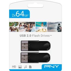 PNY Attaché 4 2.0 64GB unidad flash USB USB tipo A Negro | FD64GATT4X2-EF | 3536403368517 | Hay 65 unidades en almacén