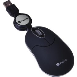 RATON NGS SIN BLACK RETRACTIL USB NEGRO SINBLACK | 8435430606461 | Hay 3 unidades en almacén