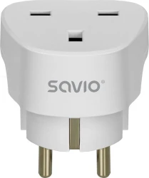Savio AP-02 adaptador e inversor de corriente Blanco | SAVAP-02 | 5901986049074 | Hay 7 unidades en almacén